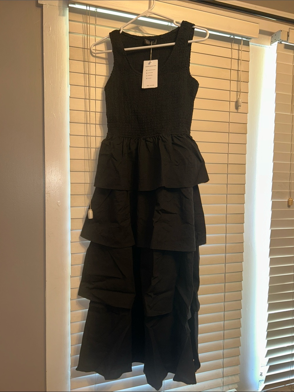 Black Tiered Ruffle Maxi Dress